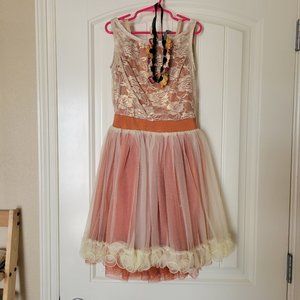 Amber and Ivory floral dance dress